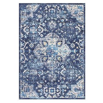 Garvee Vintage Oriental Floral Rug Boho Farmhouse Throw Carpet