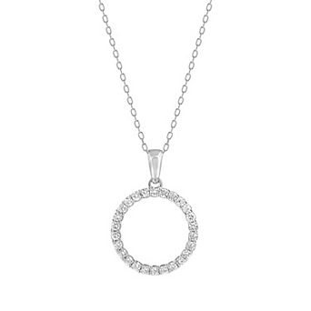Diamond Brilliance Sterling Silver 1/3 Carat T.W. Lab-Created Diamond Round Pendant Necklace