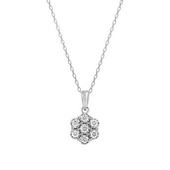 Diamond Brilliance Sterling Silver 1/4 Carat T.W. Lab-Created Diamond Pendant Necklace