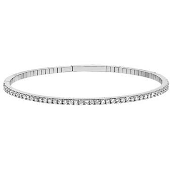 Diamond Brilliance Sterling Silver 1 Carat T.W. Lab-Created Diamond Bangle Bracelet