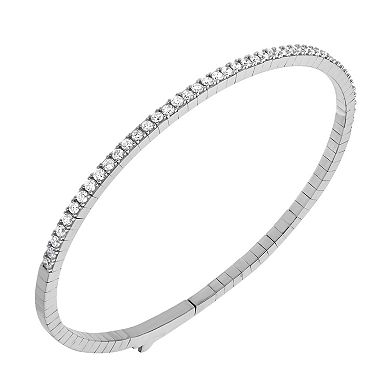 Diamond Brilliance Sterling Silver 1 Carat T.W. Lab-Created Diamond Bangle Bracelet