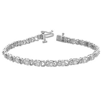 Diamond Brilliance Sterling Silver 1/4 Carat T.W. Lab-Created Diamond Fashion Bracelet