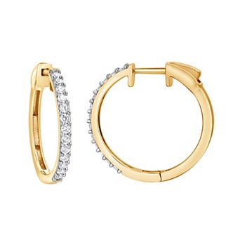 Diamond Brilliance Sterling Silver 1/2 Carat T.W. Lab-Created Diamond Hoop Earrings