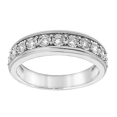 Gorgeous 1/4 Ct. Genuine Diamond Pave Band Ring Sz 8~Platinum cheapest over 925SS