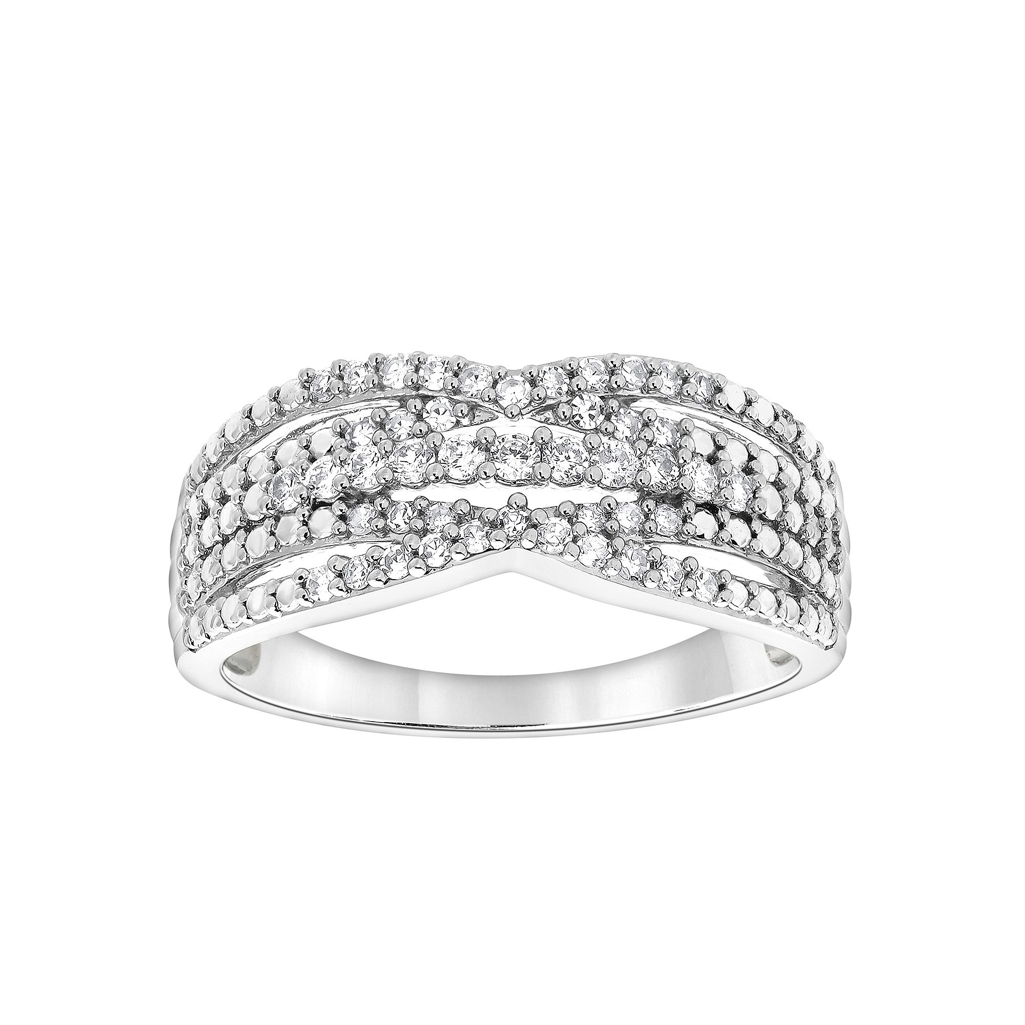 Diamond Brilliance Sterling Silver 1/3 Carat T.W. Lab-Created Diamond Split