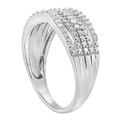 Diamond Brilliance Sterling Silver 1/3 Carat T.W. Lab-Created Diamond Split Shank Ring