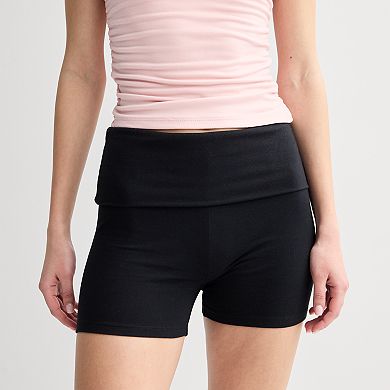 Juniors' SO® Favorite Foldover Waistband Bike Shorts