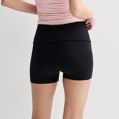 Juniors' SO® Favorite Foldover Waistband Bike Shorts