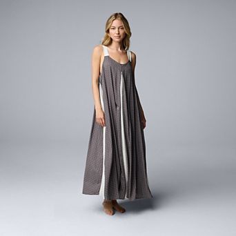 Women's Simply Vera Vera Wang Woven Maxi Chemise