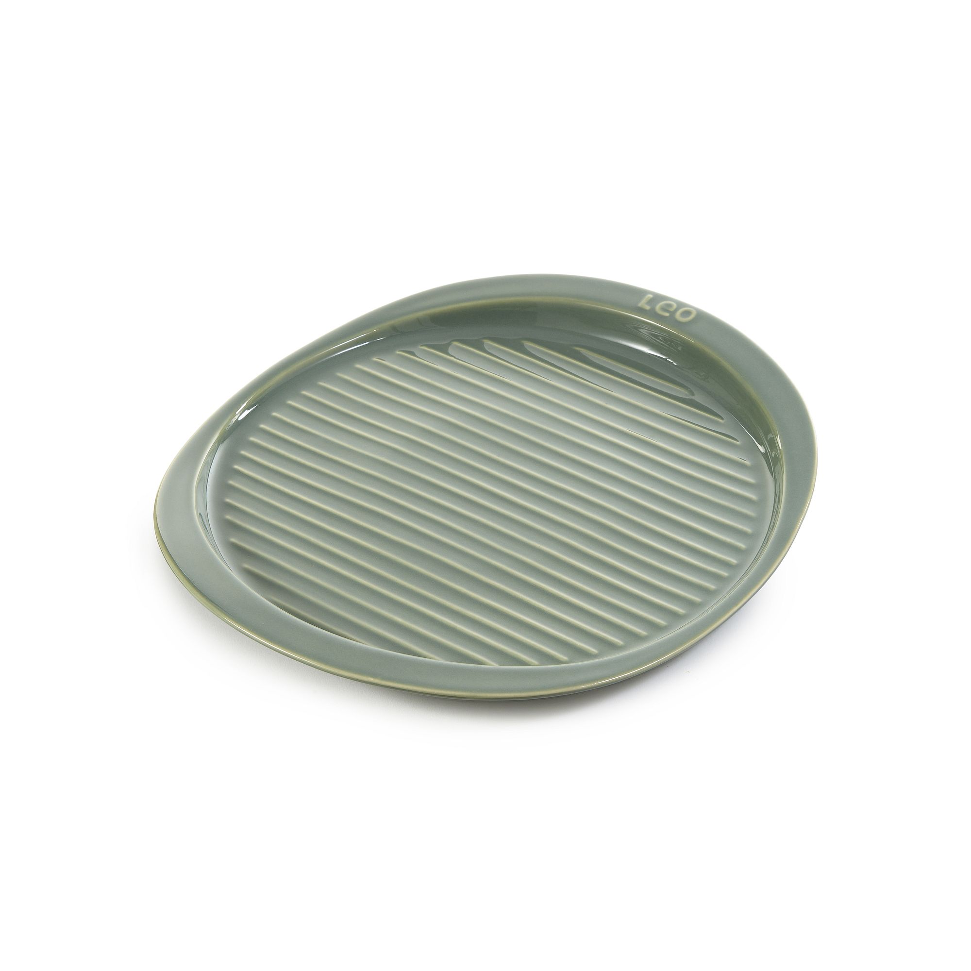 BergHOFF Balance Stone 15.75 Ribbed Pizza Tray, Green