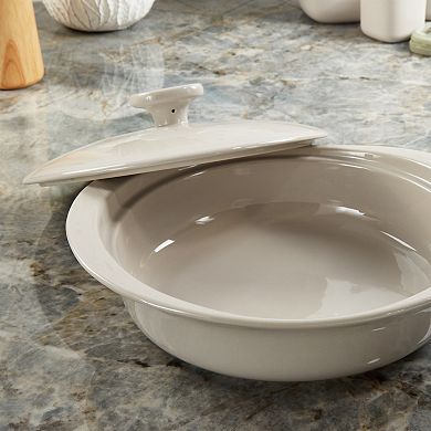 BergHOFF Balance Stone 9.5" 2.4-qt Casserole Baking Dish With Stone Cover