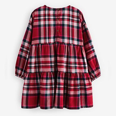 Girls 4-12 NEXT Long Sleeve Plaid Dress