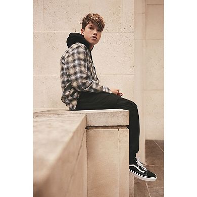 Boys NEXT Hooded Check Shirt