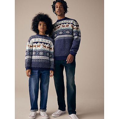 Boys 4-12 NEXT Family Fairisle Holiday Knit Sweater