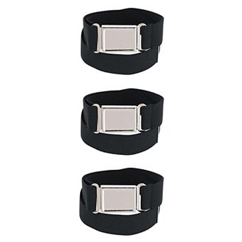 Ctm Kids' Adjustable Elastic Belt With Magnetic Buckle (pack Of 3)