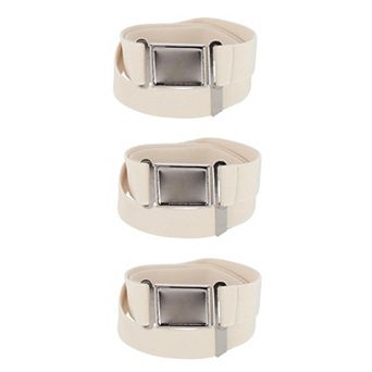 Ctm Kids' Adjustable Elastic Belt With Magnetic Buckle (pack Of 3)