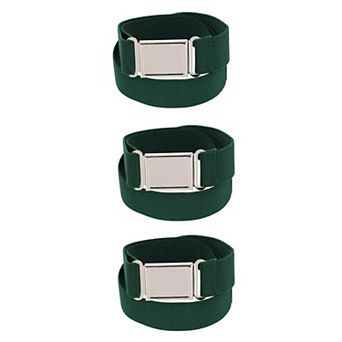 Ctm Kids' Adjustable Elastic Belt With Magnetic Buckle (pack Of 3)