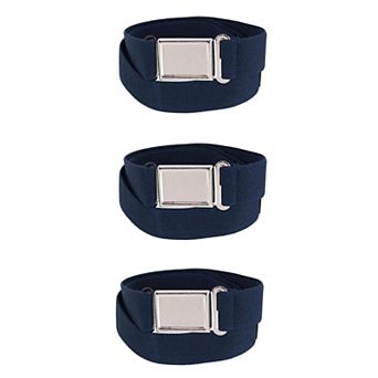 Ctm Kids' Adjustable Elastic Belt With Magnetic Buckle (pack Of 3)