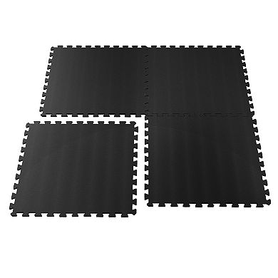 Stalwart 24-inch Eva Foam Tiles 4-pack, Black