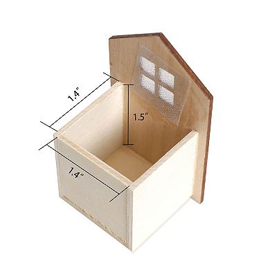 Polar Elegance 17.5‘’ Wooden Advent Calendar 2024 with LED Lights, House-Shaped Drawers