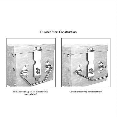 Stalwart Metal Lock Box With Folding Handle