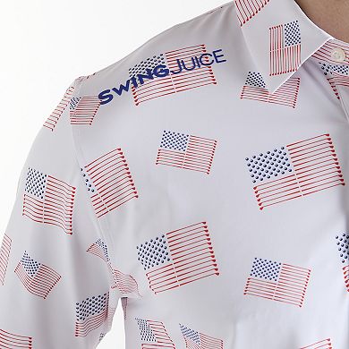 Men's SwingJuice Golf Flag Polo