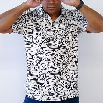 Men's SwingJuice Golf Rhythmic Lines Polo