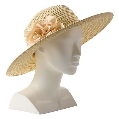 Women's Nine West Flower Accent Wide-Brim Hat