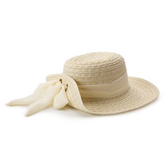 Women's Nine West Flip Up Brim Floppy Straw Hat
