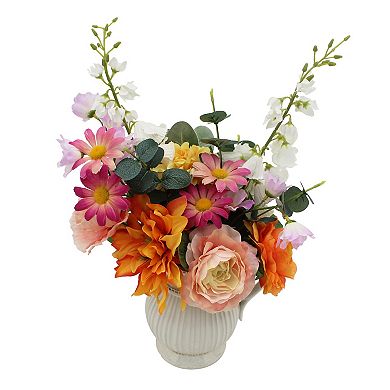 Faux Multi Mixed Summer Floral Arrangement