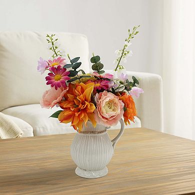 Faux Multi Mixed Summer Floral Arrangement