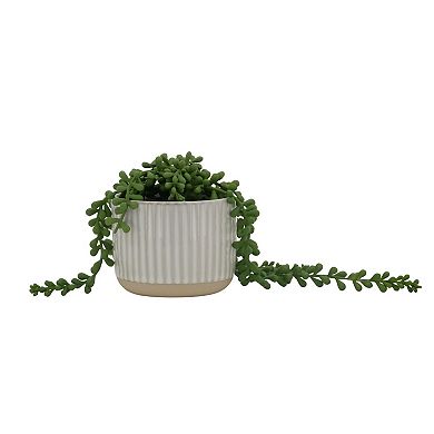 Everyday Decor Artificial String of Pearls in Ceramic Pot