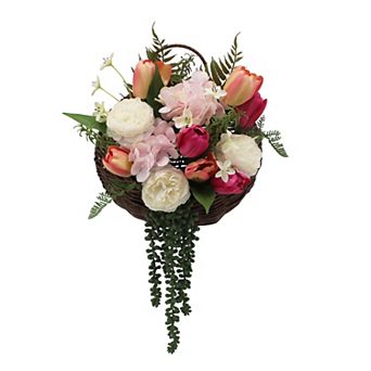 Everyday Decor Artificial Mixed Botanical Basket