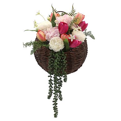 Everyday Decor Artificial Mixed Botanical Basket