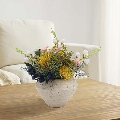 Everyday Decor Artificial Mixed Botanicals in White Container Table Decor