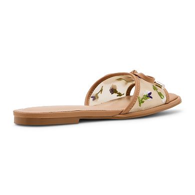 Madden Girl Jean Women's Slip-On Bow Accent Sandals