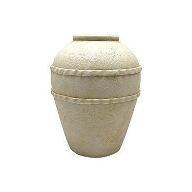 Neutral Twisted Stripe Ceramic Vase