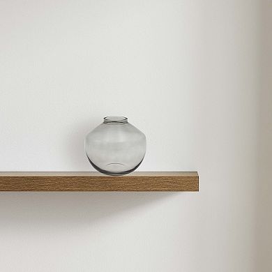 Smoke Round Glass Vase