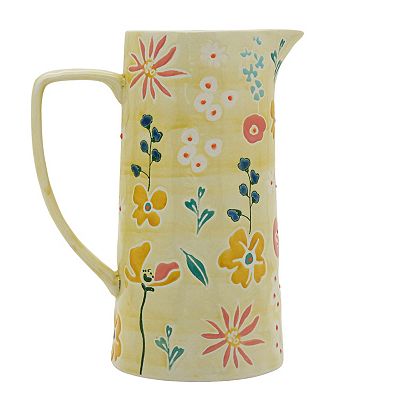 Yellow Floral Pitcher