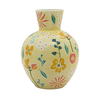 Yellow Floral Vase