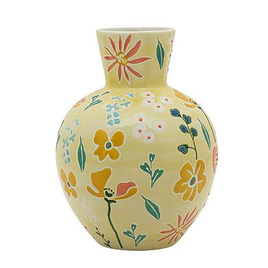 Yellow Floral Vase