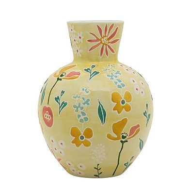 Yellow Floral Vase