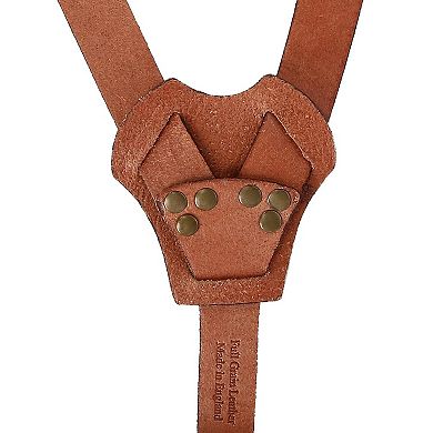Men's The Bristol Clip End Leather Braces With Elastic Backstrap