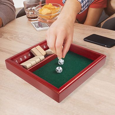 Wooden Shut The Box Game Set For All Ages