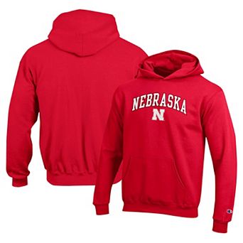 Youth Champion Scarlet Nebraska Huskers Campus Pullover Hoodie
