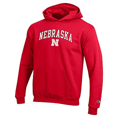 Youth Champion Scarlet Nebraska Huskers Campus Pullover Hoodie