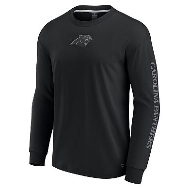 Unisex Fanatics Black Carolina Panthers Elements Strive Long Sleeve T-Shirt