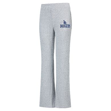Women's Concepts Sport Gray Los Angeles Dodgers Juniper Rib Knit Flare Sleep Pants