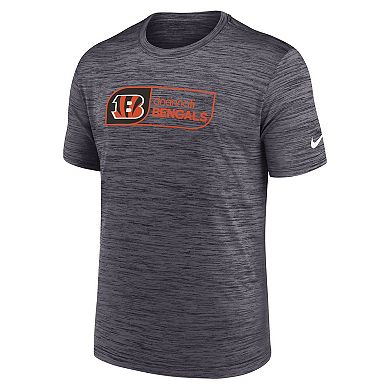 Men's Nike Black Cincinnati Bengals Big & Tall Velocity Jock Tag Performance T-Shirt