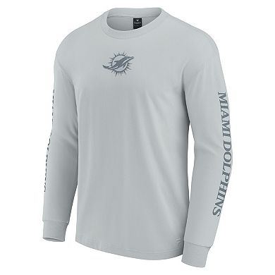 Unisex Fanatics Gray Miami Dolphins Elements Strive Long Sleeve T-Shirt